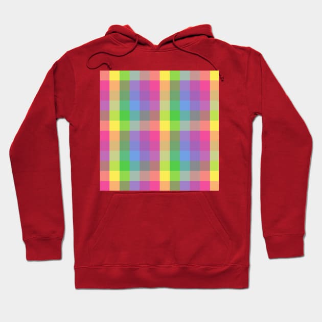 Rainbow Checkered Pattern | Multicolor Pattern Hoodie by Honeynandal